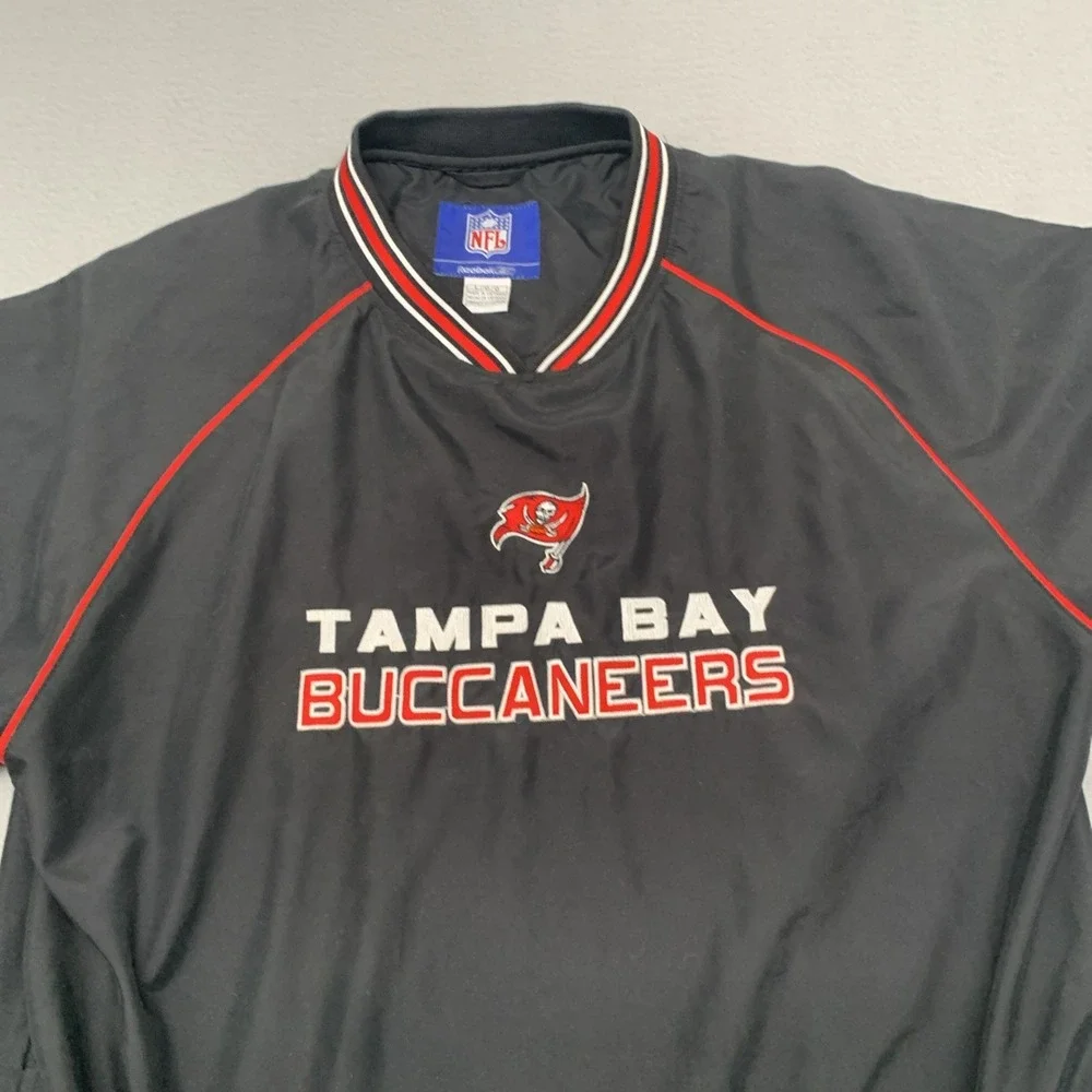 Vintage Tampa Bay Buccaneers Reebok Pullover Windbreaker Light Jacket Large NFL